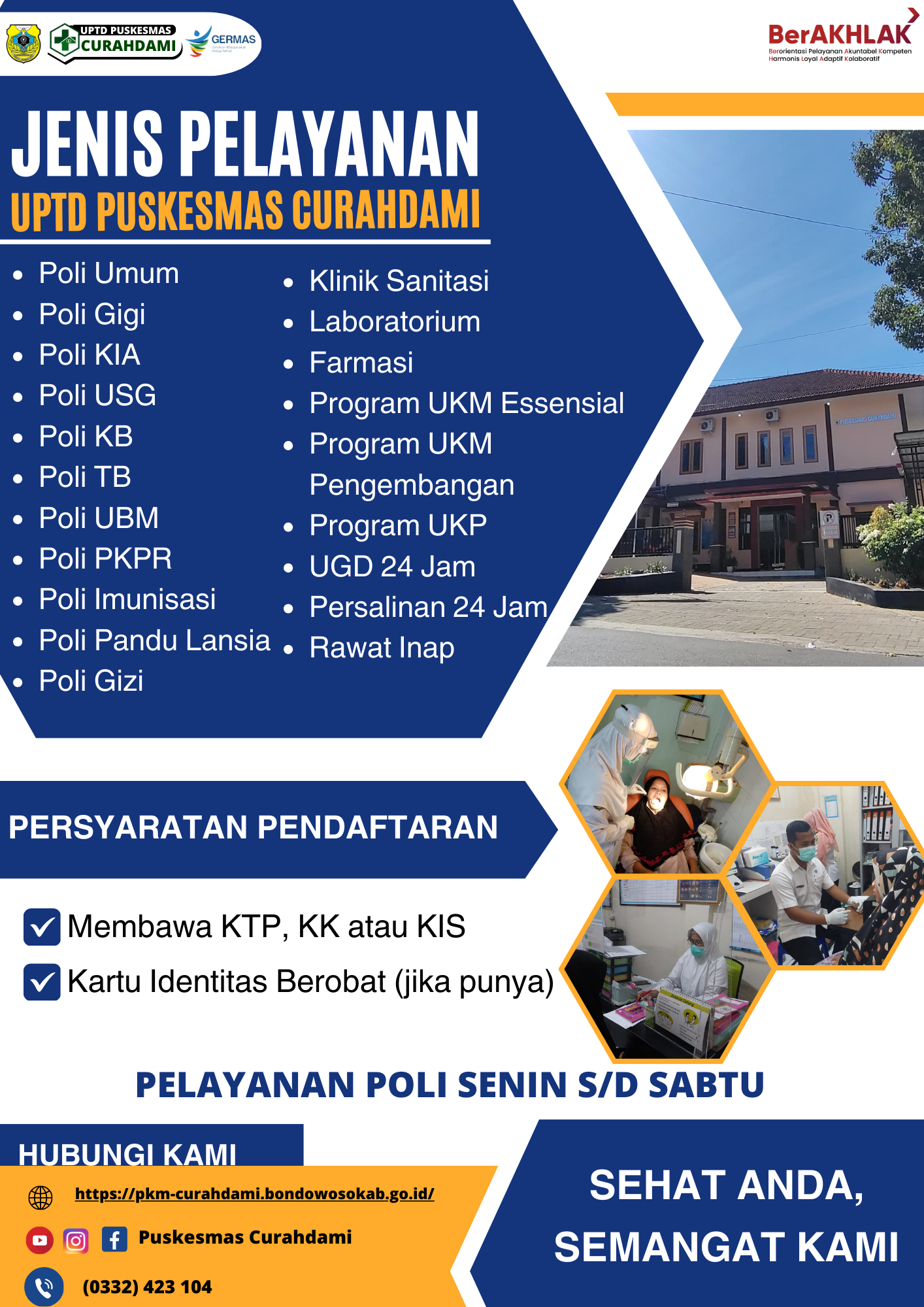 Biru Dan Kuning  Modern Jasa Service HP Flyer.png